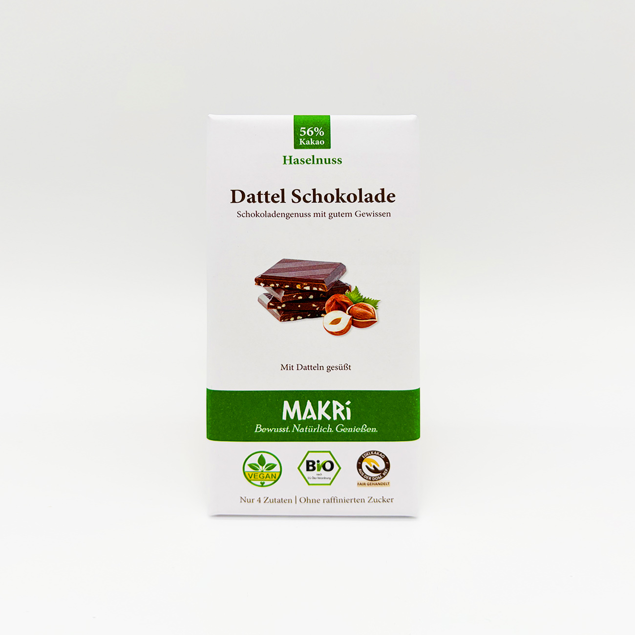 Dattelschokolade mit Haselnüsse